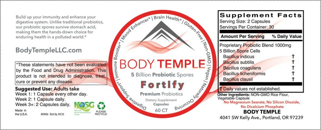 Fortify label ingredients